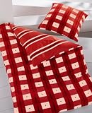 BED&STYLE Baumwoll-Satin Wendebettw?sche SANDY, 155x220cm/80x80cm
