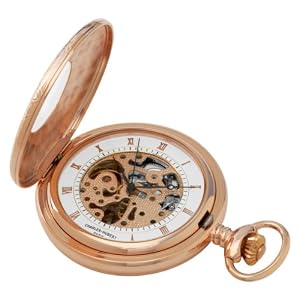 Charles-Hubert, Paris Rose Gold-Plated Mechanical Pocket Watch