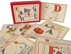 English Alphabet Flash Cards - 1940s reproduction
