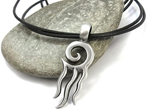 Jellyfish Necklace with Leather Cord