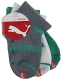 Puma Baby Mini-Qtr Crew Solid Gripper Socks-3 pack (Infant to Baby)