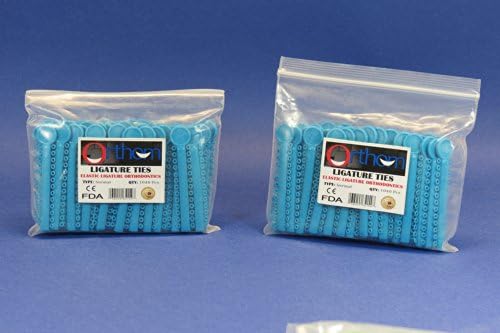 Dental Orthodontic Elastic Ties Rubber Bands Kit /2 Pack Royal Blue 2080 Pieces ORTHOM USA