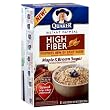 Quaker Instant Oatmeal High Fiber Maple & Brown Sugar, 8-Count Box (Pack of 6)