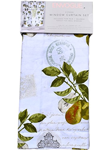 Envogue French Vintage Script Stamp Letter Pear Print Kitchen