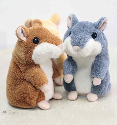 Greatlillian Lovely Plush Talking Hamster Toy Speak Record Toy Animal