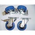 1 Satz Blue Wheels Lenkrollen 100mm Lenk/FS