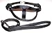 Padded Step-In Dog Harness & Leash, Size Medium 17-23 Chest, Black