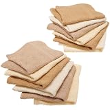 Regency Back to Nature Wash Cloths, Terry, 12-Inches-by-12-Inches, Set of 12
