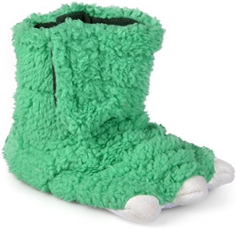 Brinley Kids Toddler Bootie Monster Foot Slippers Green X-Large