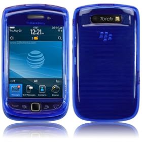 Blue Hybrid XYLO-GEL Skin / Case / Cover for the BlackBerry BOLD 9800 Torch Slider Mobile Phone.