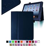 Fintie (Navy) Folio Leather Case Cover for iPad 4th Generation With Retina Display, the New iPad 3 & iPad 2 (Built-in magnet for sleep / wake feature)-9 color options