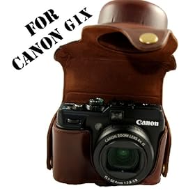 MegaGear Ever Ready Protective Dark Brown Leather Camera Case, Bag for Canon PowerShot G1X , G1 X