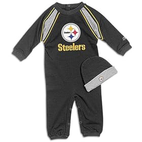 Steelers Reebok Infants NFL Creeper & Cap 3-9 mo.