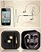 CL-Power Earbuds, Headphones in-Ear Earphone Wired Cell Phone Stereo Headset with Mic and Volume Control for iPhone iPad iPod MP3 Player Samsung and Other Smartphone (Black)