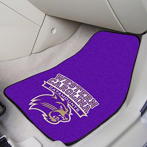 FANMATS NCAA Western Carolina University Catamounts Nylon Face Carpet Car Mat,Team Color,18"x27"