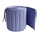 Tadpoles Basics Navy Gingham Bumper