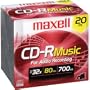 Maxell CDR-80 MUSIC GOLD Blank Recordable CD, 20 Pack
