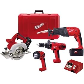 Buy Milwaukee 0926-24 18-Volt Ni-Cad Cordless 4-Tool Combo Kit by Milwaukee