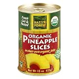 Native Forest Organic Pineapple Slices, 15-Ounce Cans (Pack of 6)