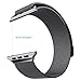 Apple Watch Band, 42mm Covery® Milanese Loop Magnetic Closure Stainless Steel Mesh Bracelet Strap Replacement Band for Apple Watch (black)
