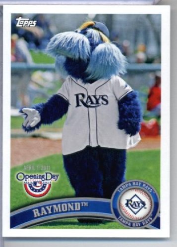 2011 Topps Opening Day Mascots Baseball Card #M22 Raymond  - Tampa Bay Rays - MLB Trading Card  In A Protective Screwdown Display Case!