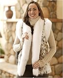 Women's Cat Lynx Vest with Fox Tuxedo