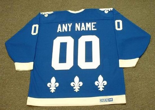 QUEBEC NORDIQUES 1980's CCM Vintage Throwback Away NHL Hockey Jersey Customized with 