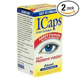 ICaps AREDS Formula Dietary Supplement Coated Tablets, 120-Count Bottles (Pack of 2)