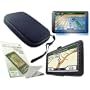 Skque Garmin 200w Series Black Silicone Skin Case Cover + Eva Hard Shell Case Protector + Screen Protector Bundle Kit Set