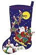 Over The Rooftops Stocking Felt Applique Kit - 23" Long