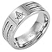 Willis Judd New Mens Titanium Masonic Ring Latin Engraving Inside