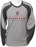 Men`s Miami Hurricanes L/S Heather Gray Overdrive Tee