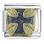 Blue Maltese Celtic Cross Christmas Religious Italian Charms Link