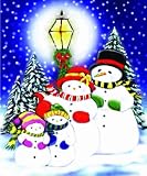 Snowman Family Fleece Throw