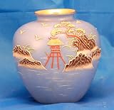 VB9084X-Moriyama Mori-machi Porcelain Vase, circa 1920's, Japan, Moriyama Porcelain (Ci), Antique As
