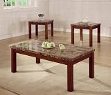 3pc Coffee Table & Walnut Finish