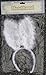 Headband with Fuzzy White Bunny Rabbit Ears - Fits Adults and Children
