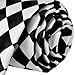 TopTie Unisex Black & White Checkerboard Skinny 2 Inch Necktie