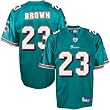 Ronnie Brown Jersey: Reebok Aqua Replica #23 Miami Dolphins Jersey