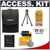 Sony CyberShot LCS-CST Soft Carrying Case + Accessory Kit for DSC-S750, DSC-S780, DSC-T100, DSC-T200, DSC-T300, DSC-T500, DSC-T700, DSC-T77, DSC-W120, DSC-W130, DSC-W200, DSC-W300 Digital Cameras
