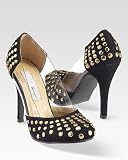 Spiegel Suede Pumps with High Heels and Studs