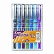 Pilot Precise V5 Stick Rolling Ball Pen, Micro Point, 7 Assorted Barrel/Ink Colors, 7 per Pack (26015)