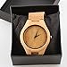 Wangyue Unisex Retro Leather Fashion Bamboo Wooden Watch Japan Movement Quartz With Genuine Cowhide Leather Band Casual Watches