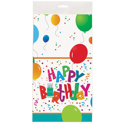 Unique Birthday Jamboree Plastic Table Cover, 84 x 54