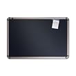 Quartet Prestige Euro Black Embossed Foam Bulletin Board, 18 x 24 Inches, Aluminum/Titanium Finish Frame (B361T)