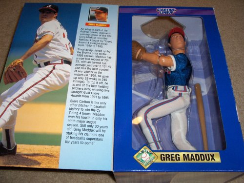 MLB Action Figure: 1997 Greg Maddux 12 Inch MLB Starting Lineup Figure-MLB Action Figure-MLB Figures-Major League Baseball Action Figures-Major League Baseball Figures-Baseball Action Figures