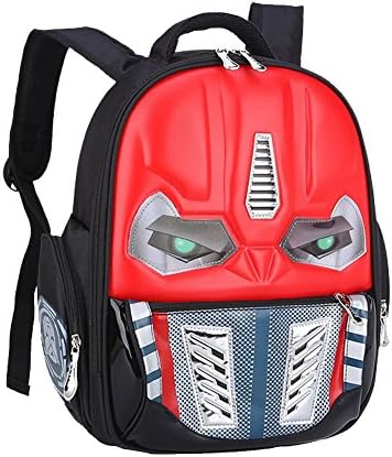 Rudilo Cool 3D Transformer School Backpack for Kids Book Bags for Boys Red
