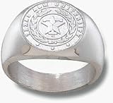 Texas A & M Aggies Seal Men's Ring Size 10 1/2 - Sterling Silver Jewelry