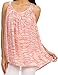 Sakkas Rachel Verigated Embroidered neck Picot trim Tank top