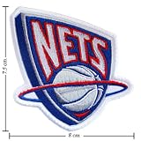 New Jersey Nets Logo Embroidered Iron on Patches Free Shipping From Thailand